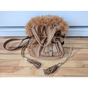 Lancel Paris | Premier Flirt Leather & Fur Bucket Bag